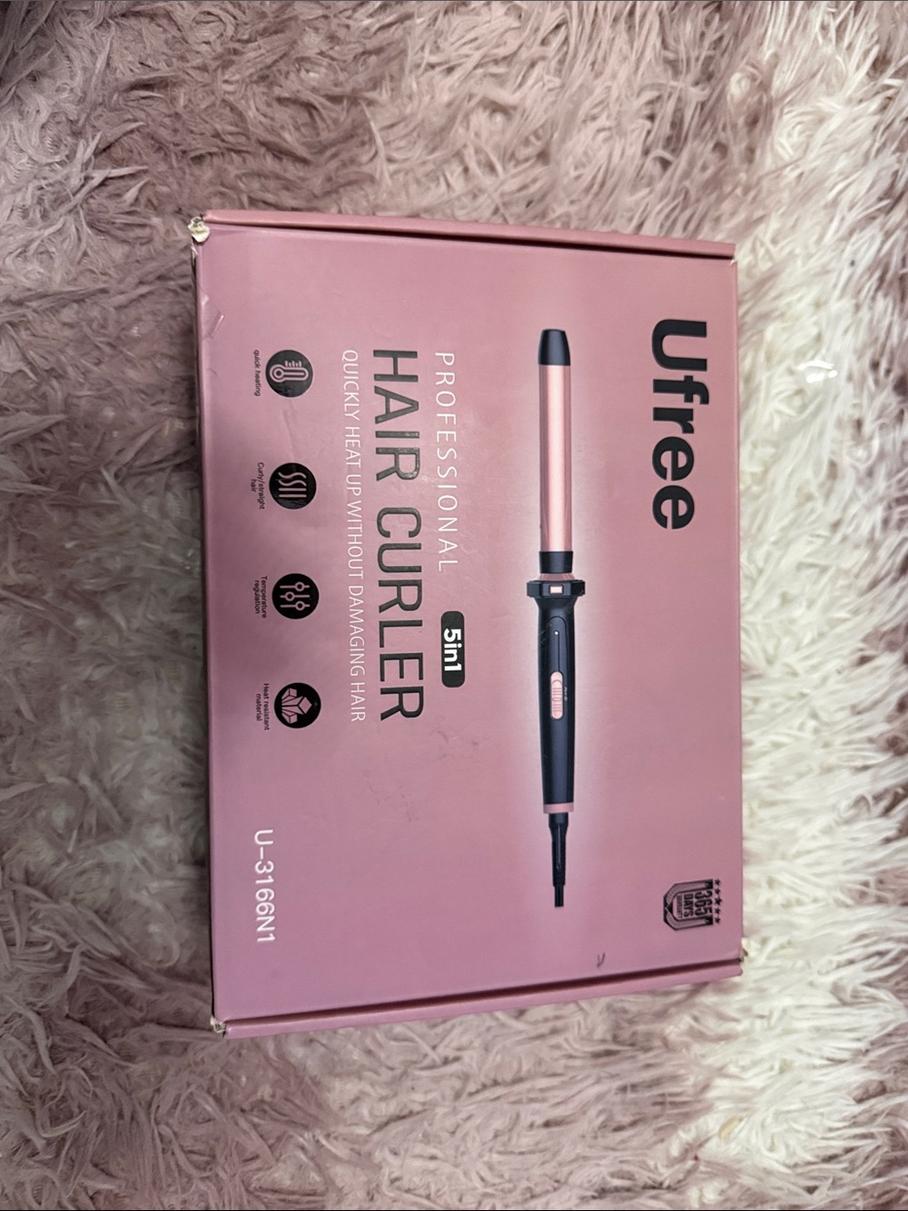 Pink Professional Hair Curler - 5in1 Styling Wand